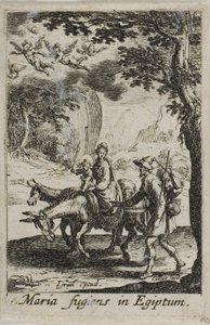 A fuga para o Egito, de A Vida da Virgem de Jacques Callot