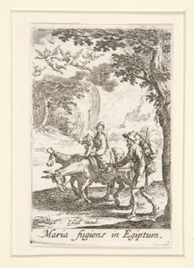 O Voo para o Egipto, nº 9 de The Life of the Virgin de Jacques Callot