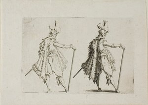 O cavalheiro com uma bengala grande, de Os Caprichos de Jacques Callot