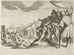 O Grão-Duque fortifica o Porto de Livorno, da Vida de Ferdinando I de’ Medici de Jacques Callot