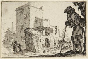 O pastor e as ruínas de Jacques Callot