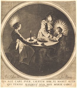 The Holy Family at Table de Jacques Callot