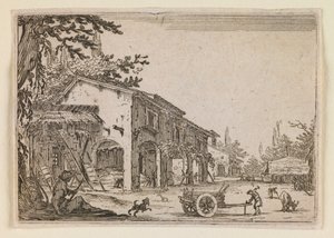 A quinta, de «Os caprichos» (edição de Nancy) de Jacques Callot