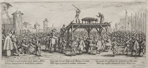 As grandes misérias da guerra: execução na roda de Jacques Callot