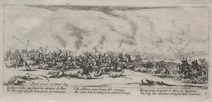 As grandes misérias da guerra: a batalha, 1633. de Jacques Callot