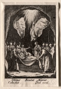 A Vida da Virgem: O Sepultamento da Virgem de Jacques Callot