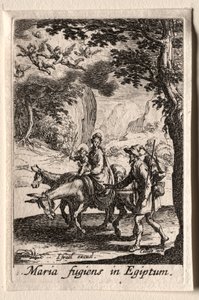 A vida da virgem: a fuga para o Egito. de Jacques Callot