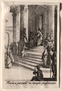 A Vida da Virgem: A Apresentação da Virgem no Templo de Jacques Callot