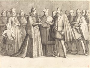 O casamento de Fernando e Cristina de Lorena de Jacques Callot