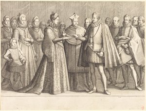 O casamento de Ferdinando e Cristina de Lorena de Jacques Callot