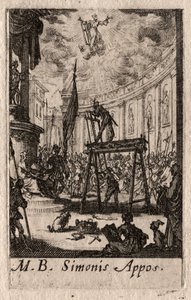 O martírio dos apóstolos: São Simão. de Jacques Callot