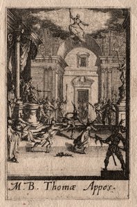 O martírio dos apóstolos: São Tomás. de Jacques Callot