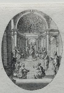 Os mistérios da paixão: Cristo discutindo com os médicos. de Jacques Callot