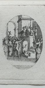 Os mistérios da paixão: Cristo apresentado ao povo. de Jacques Callot