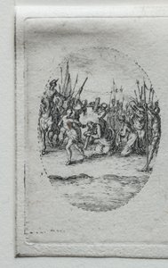 Os Mistérios da Paixão: O Transporte da Cruz. de Jacques Callot