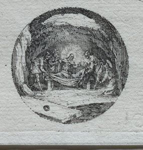Os mistérios da paixão: o sepultamento. de Jacques Callot