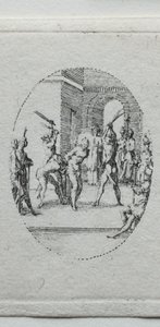 Os mistérios da paixão: a flagelação. de Jacques Callot