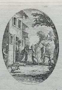 Os mistérios da paixão: a visitação. de Jacques Callot