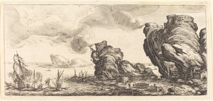 A Batalha Naval, provavelmente c. 1630. de Jacques Callot