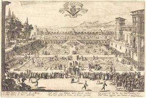 Os jardins do palácio em Nancy de Jacques Callot