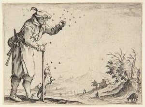 O camponês atacado por abelhas de Jacques Callot