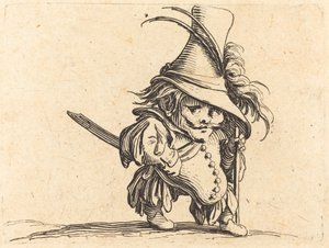 O homem barrigudo com o chapéu alto de Jacques Callot