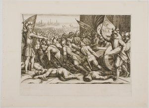 O reembarque das tropas, da série «A vida de Fernando de Medici» de Jacques Callot