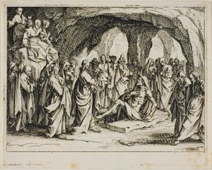 A Ressurreição de Lázaro, do Novo Testamento de Jacques Callot