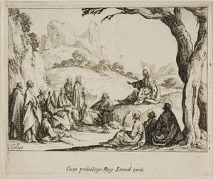 O Sermão da Montanha, do Novo Testamento de Jacques Callot