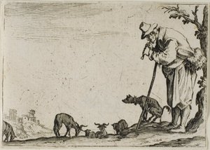 O Pastor Tocando Flauta, de Os Caprichos de Jacques Callot