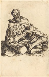 O Homem Doente, c. 1622. de Jacques Callot