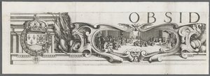 O cerco de La Rochelle: Placa 1, 1628-1630. de Jacques Callot