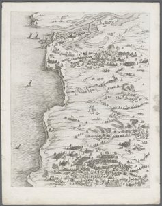 O cerco de La Rochelle: Placa 5, 1628-1630. de Jacques Callot
