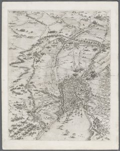 O cerco de La Rochelle: Ilustração 6, 1628-1630. de Jacques Callot