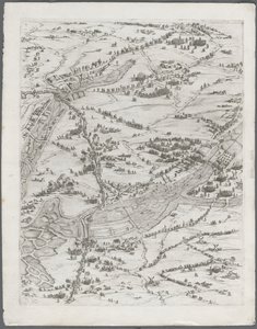 O cerco de La Rochelle: ilustração 7, 1628-1630. de Jacques Callot