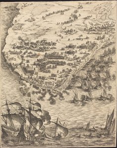 O Cerco de La Rochelle [placa 10 de 16; conjunto compreende 1952.8.97-112] de Jacques Callot