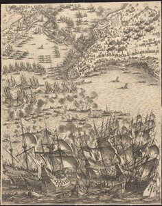O cerco de La Rochelle [prancha 11 de 16; o conjunto compreende 1952.8.97-112] de Jacques Callot