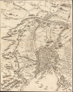 O Cerco de La Rochelle [placa 6 de 16; conjunto compreende 1952.8.97-112] de Jacques Callot