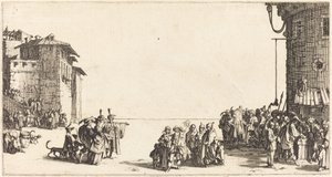 O Mercado de Escravos, 1620. de Jacques Callot