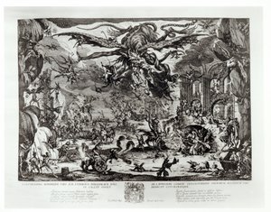 A tentação de Santo Antônio, século XVII de Jacques Callot