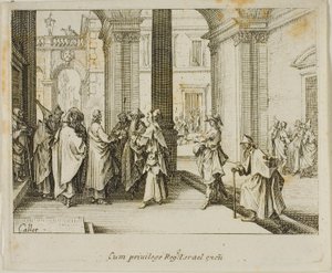 O tributo a César, do Novo Testamento de Jacques Callot