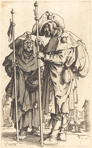 Os Dois Peregrinos, c. 1622. de Jacques Callot