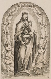 «A Virgem em pé sobre um crescente», da série «Imagens de Roma» de Jacques Callot