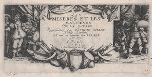Página de título, As misérias da guerra de Jacques Callot