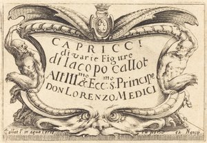 Folha de rosto para "O Capricci" de Jacques Callot