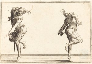 Duas Pantalonas Dançando de Jacques Callot