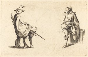 Duas Figuras Sentadas, c. 1622. de Jacques Callot