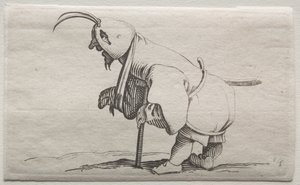 Várias figuras corcundas de Iacopo Callot (Aleijado com capuz) de Jacques Callot