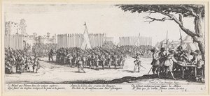 Bandeiras para as muralhas da cidade de Jacques Callot