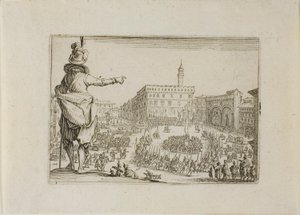 Vista da Piazza Signoria, dos Caprices de Jacques Callot